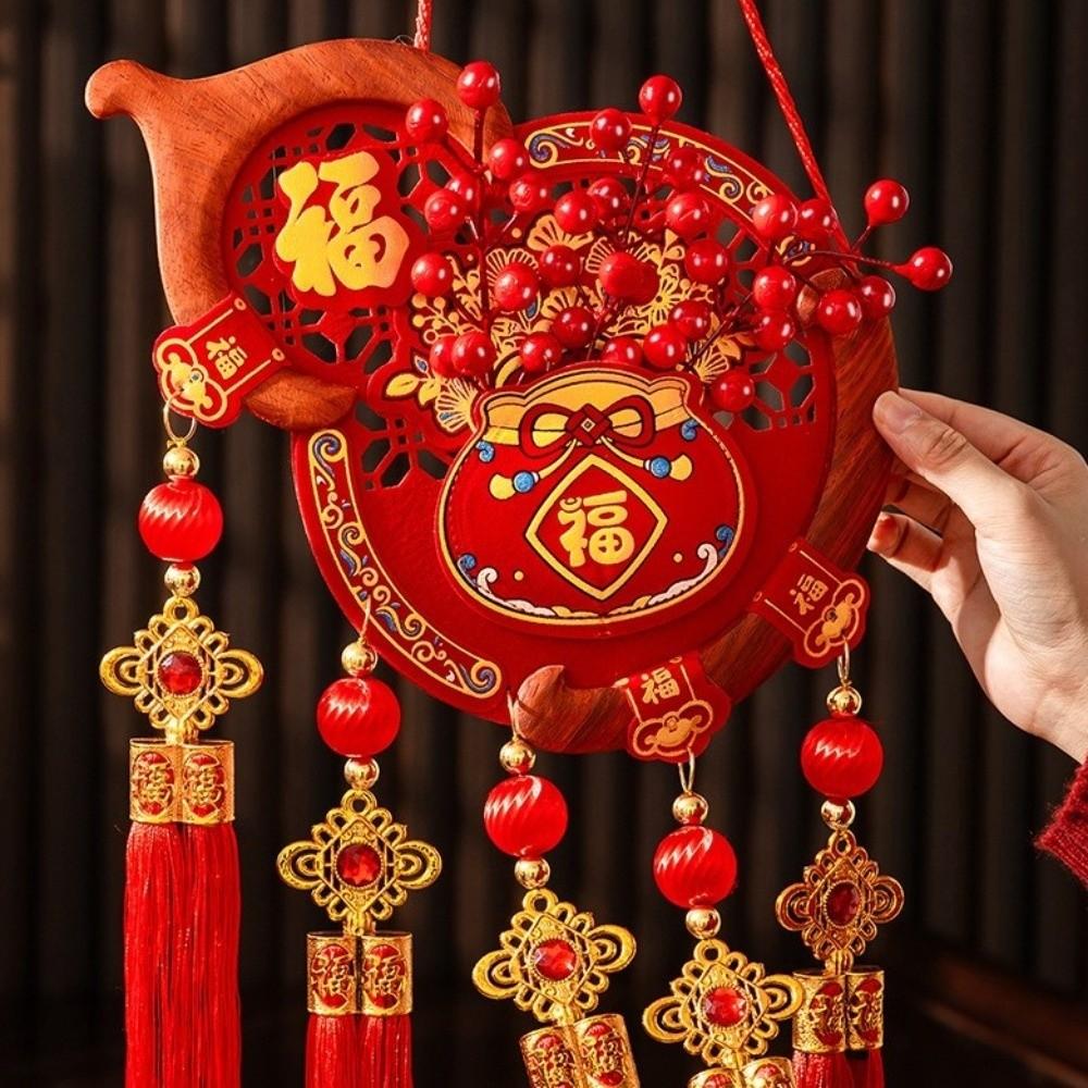 Delicated Red Wall Ornament Hanging Spring Festival Decor 2026 Lucky Pendants  Party Decor