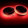 Pair 68Mm Round Solar+Usb Charging Car Cup Holder Bottom 7 Color Rgb Led Lights