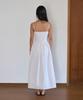 Manggomaenipeullijeu Sherry Shirring One Piece_Ivory Stripe