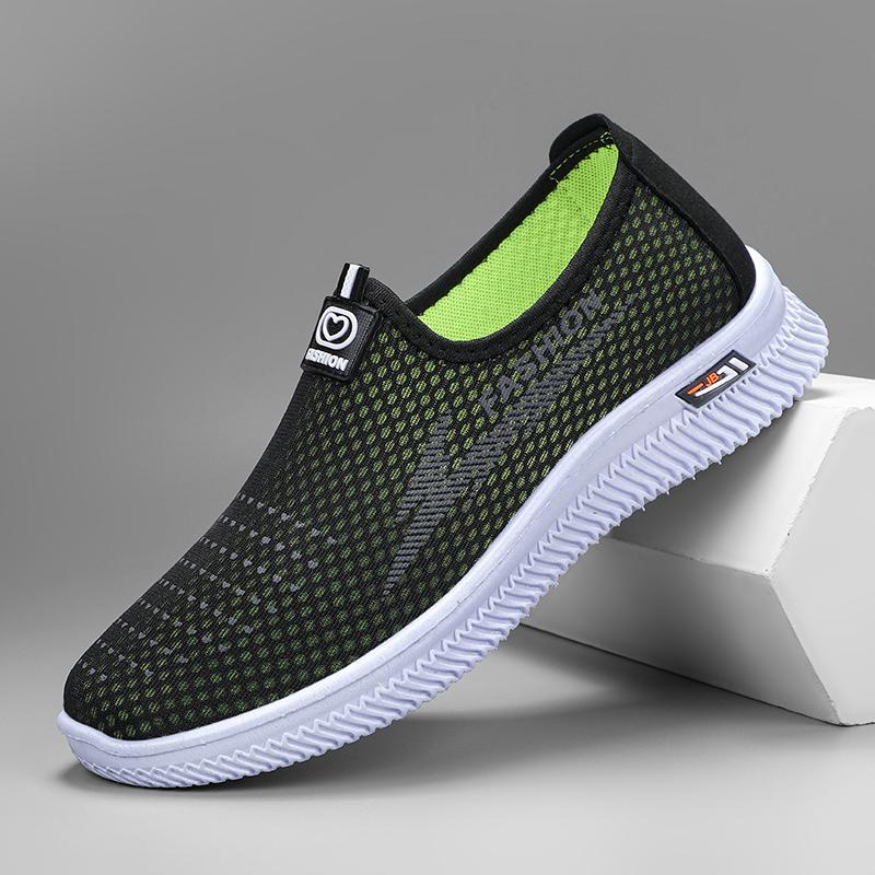Men s Summer Breathable Slip-On Mesh Sneakers 38