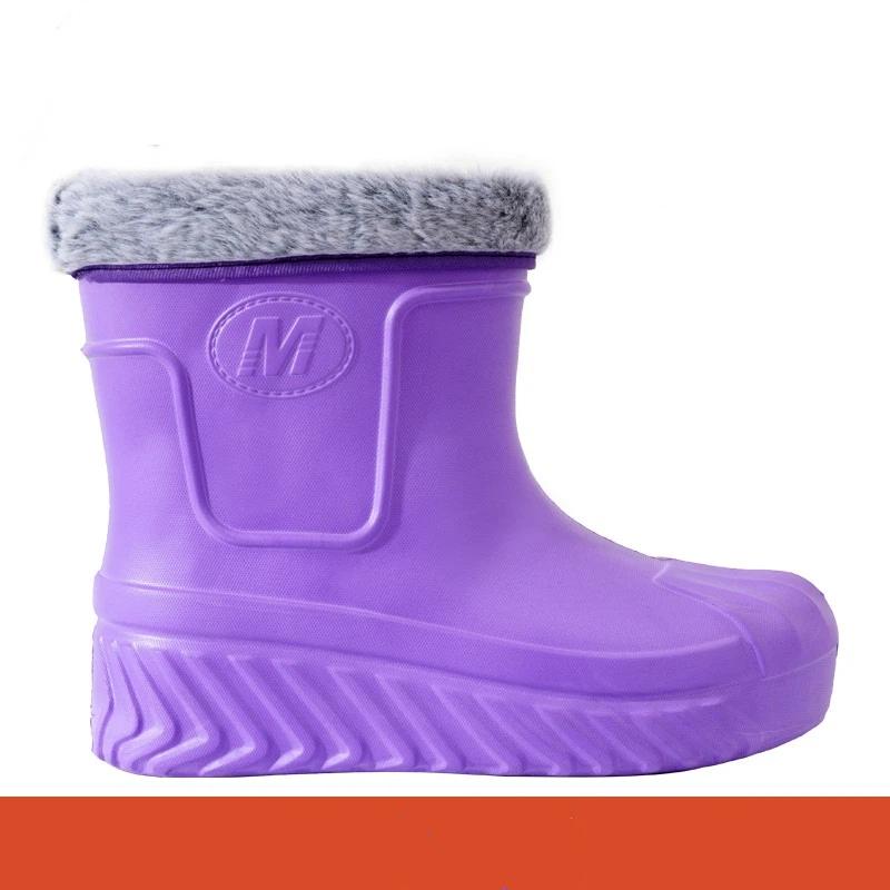 Ladies' Anti Slip Waterproof Warm Cotton Shoes Snow Boots Kitchen Outdoor Car Wash Cold Storage Work Shoes