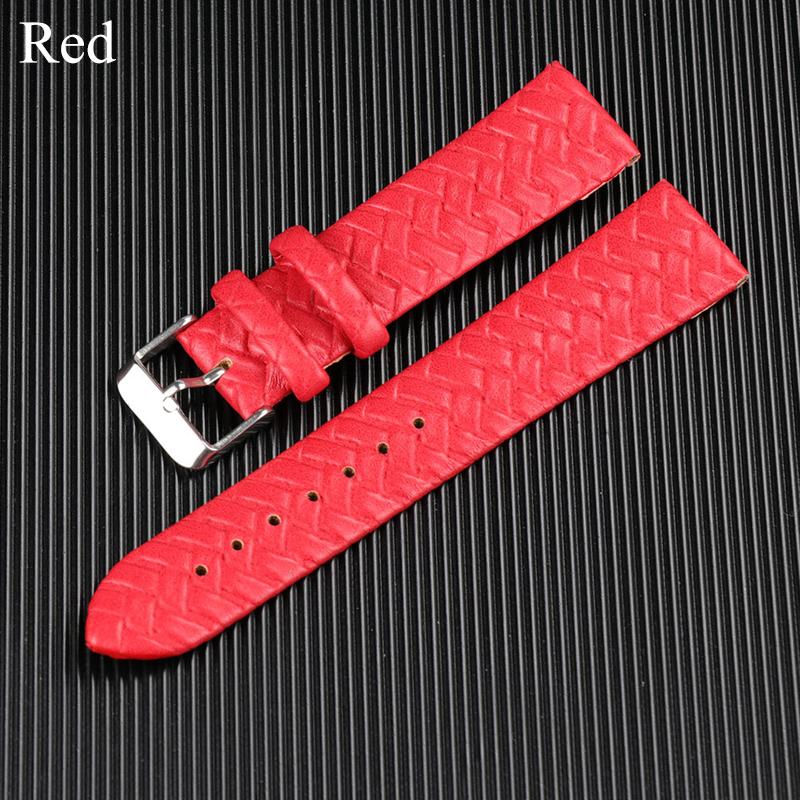 

Мягкий ремешок для часов унисекс, браслет 8 мм-24 мм, тканый плетеный ремешок на запястье, кожаный ремешок высокого качества 20 mm красный