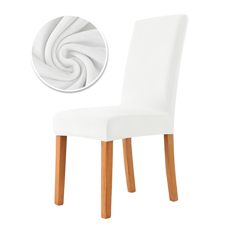 New Velvet Fabric Chair Cover Super Soft Chair Covers For Dining Room Luxurious Office Seat Cases Stretch For Banquet Home Decor