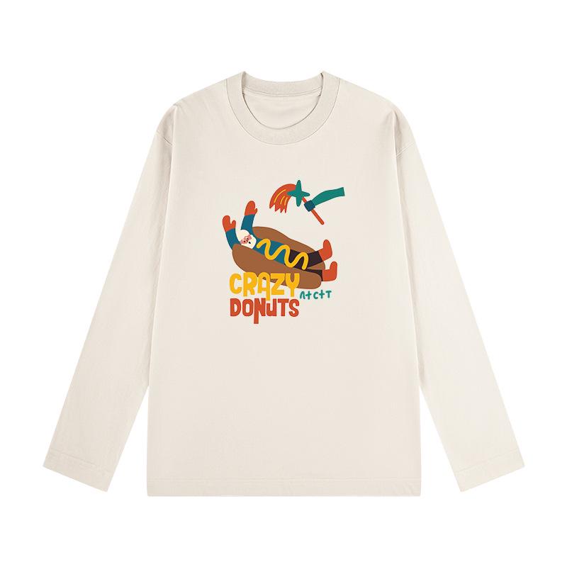 

2025 Women s Pure Cotton Long Sleeve Round Neck Printed Casual Base Layer Top for Autumn/Winter L (115-130 jin)