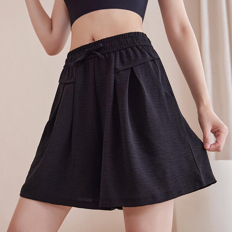 Plus Size Women's Sports Shorts Casual Anti-Shine Running Yoga Loose Fit Five Pant