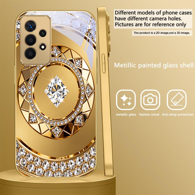 

Золотая статуэтка лошади Для Samsung A 01 52S A04 A05S A10 A12 A13 22 23 24 36 42 M02 Note 10 20Ultra 8 9 Золотой стеклянный чехол для телефона Galaxy A52s 5G