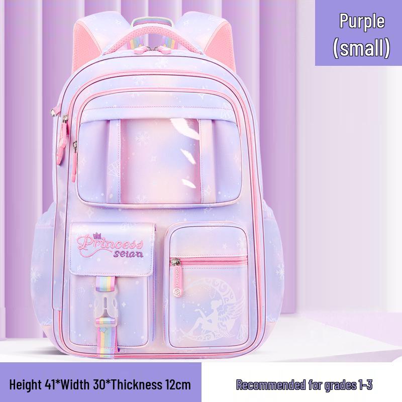 Rucsac la modă, ultra-ușor pentru fete: Capacitate mare, Design care protejează coloana vertebrală pentru elevii de școală elementară din clasele I-VI