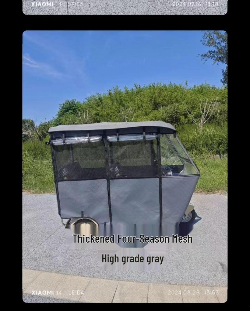 All-Weather Electric Tricycle Rain Canopy - Universal Three-Wheeled Cover