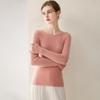Le Kasha 2026 Women's 100% Cashmere Sweater: Ribbed Round Collar, Long Sleeve, Twelve Gauge Single Thread