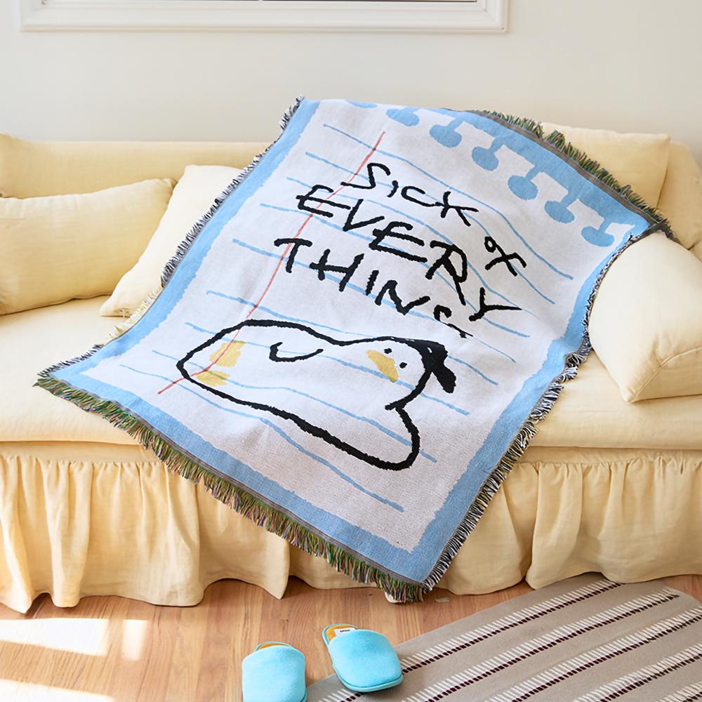 LINE Friends Sebongrama  Sick of Everything  Medium Blanket