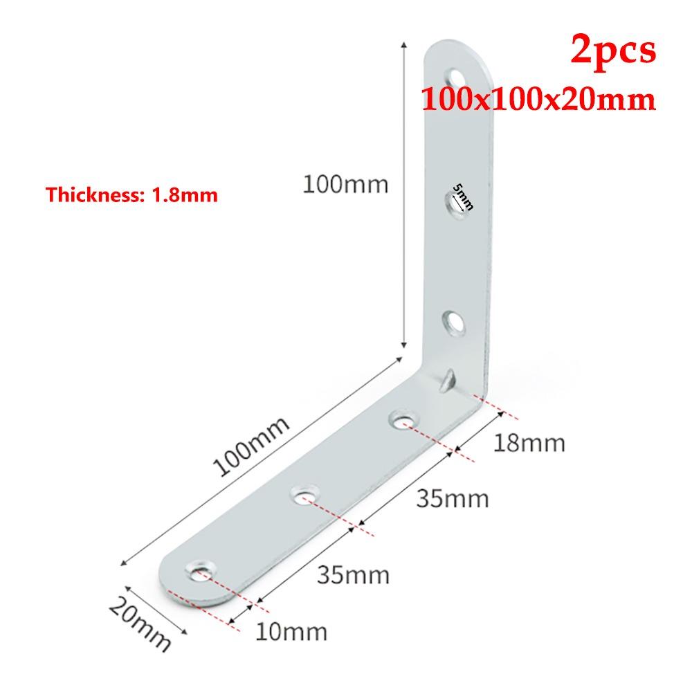 2/4/6/8/10Pcs 90 Degree Angle Bracket Iron Shelf Support Bracket  Cabinet Screens Wall