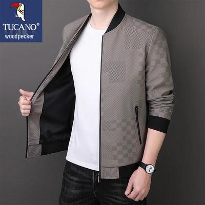 Men's Spring Autumn Baseball Collar Casual Jacket