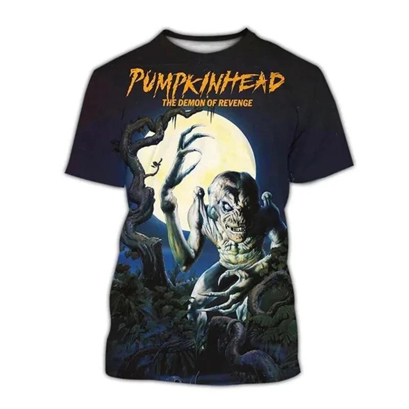 Pumpkinhead 3D Print T-Shirts Streetwear Horror Men Women Fashion Oversized Short Sleeve T Shirt O-Neck Man Clothing