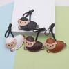 Cute Goat PU Leather Keychain Durable Cute Key Ring Bag Pendant for Women Car Key Holder Daily Use Gift