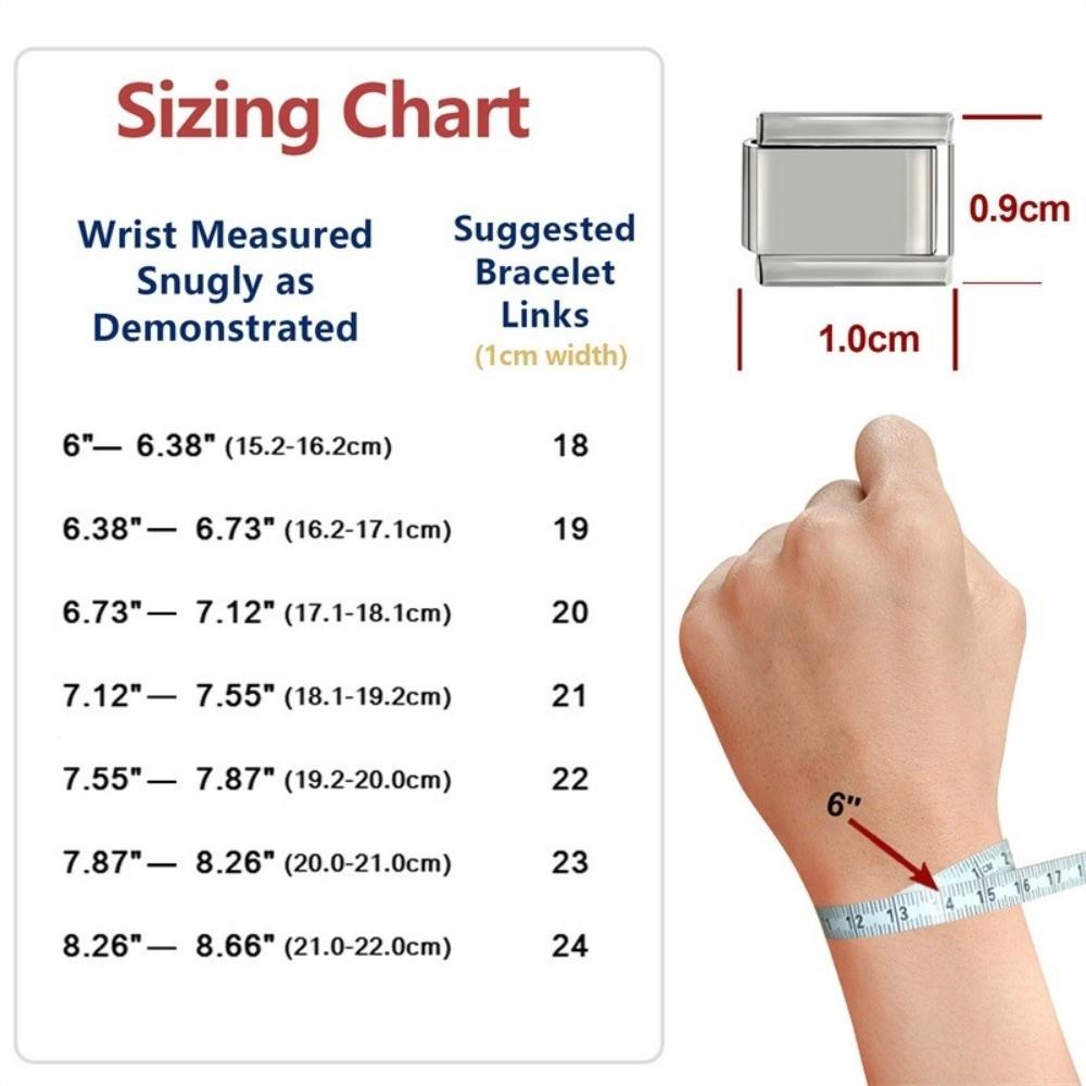 Adjustable Charm Bracelet Stainless Steel Charm Italian Links  For Gifts