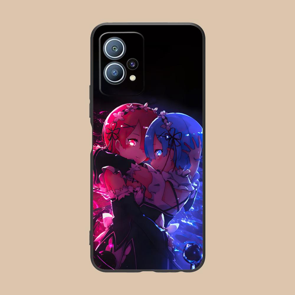 ReZero Rem Ram Matte TPU Mobile Phone Case for Huawei P60 P50 P40 P30 P20 P10 P9 P8 Pro Lite Plus Colorful Printing Cover