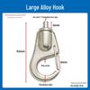 Steel Wire Rope Lock Feeder Safety Hook with Buckle for Picture Hanging
