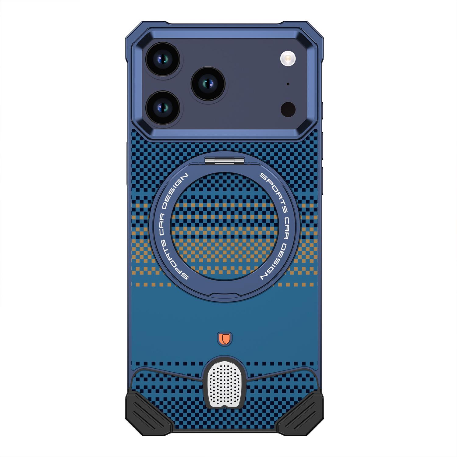 iPhone 17 Pro Kevlar Texture Supercar Design Metal Heat Dissipation Protective Case iPhone 17 Pro
