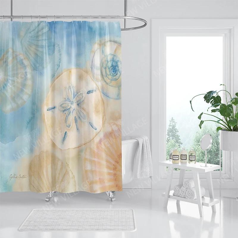 Domácí voděodolná látka Koupelnové závěsové doplňky 90x200 Sprchový závěs 240 * 200 Sprchový závěs ve stylu Atlantis