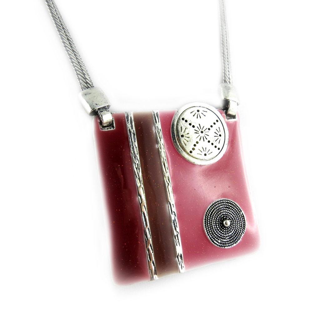 Les Trésors De Lily [D9690] - Designer Necklace 'Anamaya' Pink Purple
