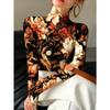 Lady's Sexy High-neck Long-sleeved T-shirt, Soft Texture for Autumn and Winter Tops, Machine Washable
