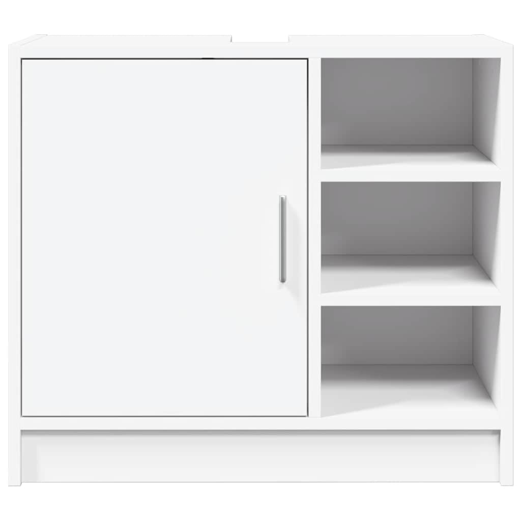 Bathroom Vanity Unit White 63 X 29 X 55 Cm Engineered Wood