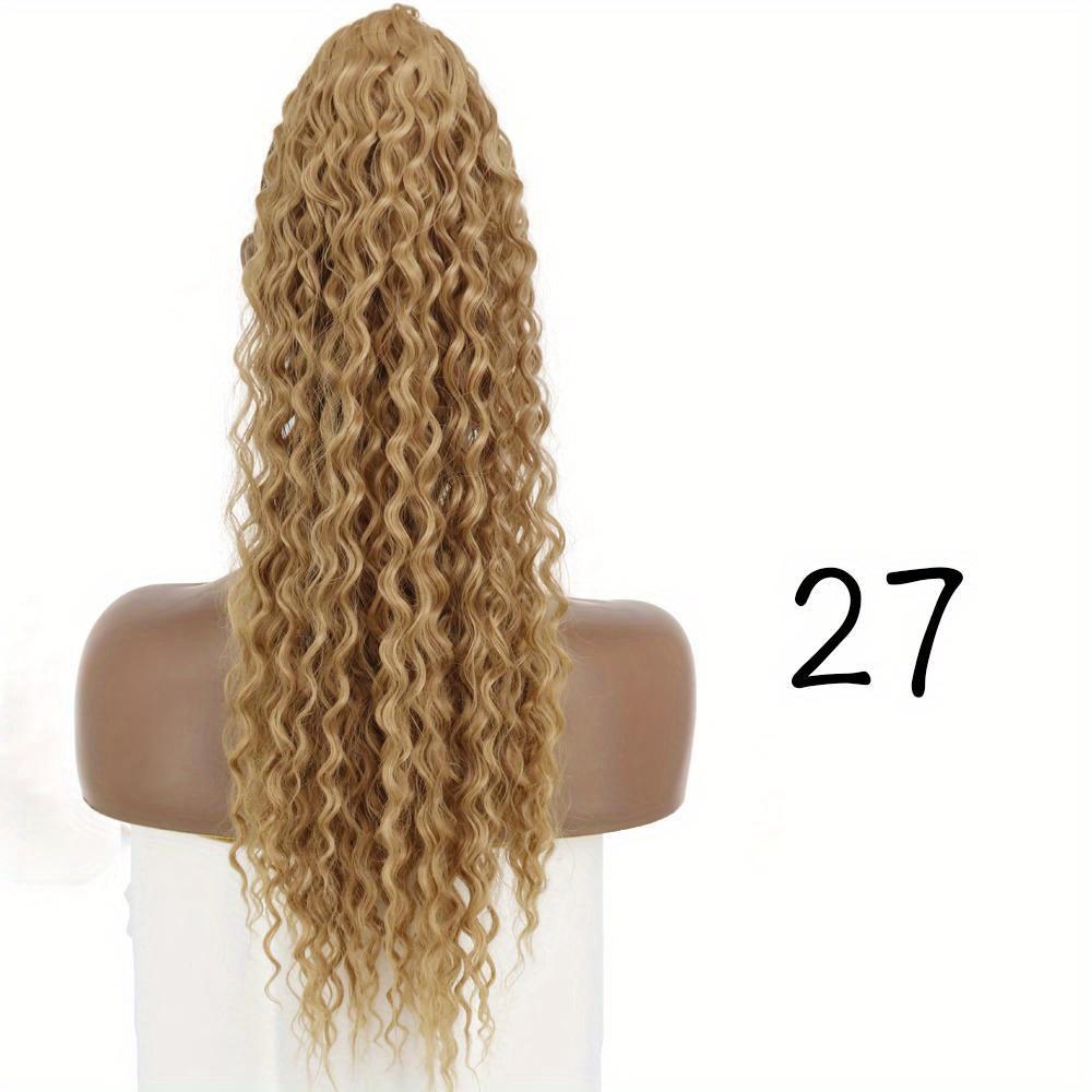 Long Curly Wavy Ponytail Hair Extensions Synthetic Drawstring Ponytail for Women - Wrap Around Style for a Natural Look Hair Accessories