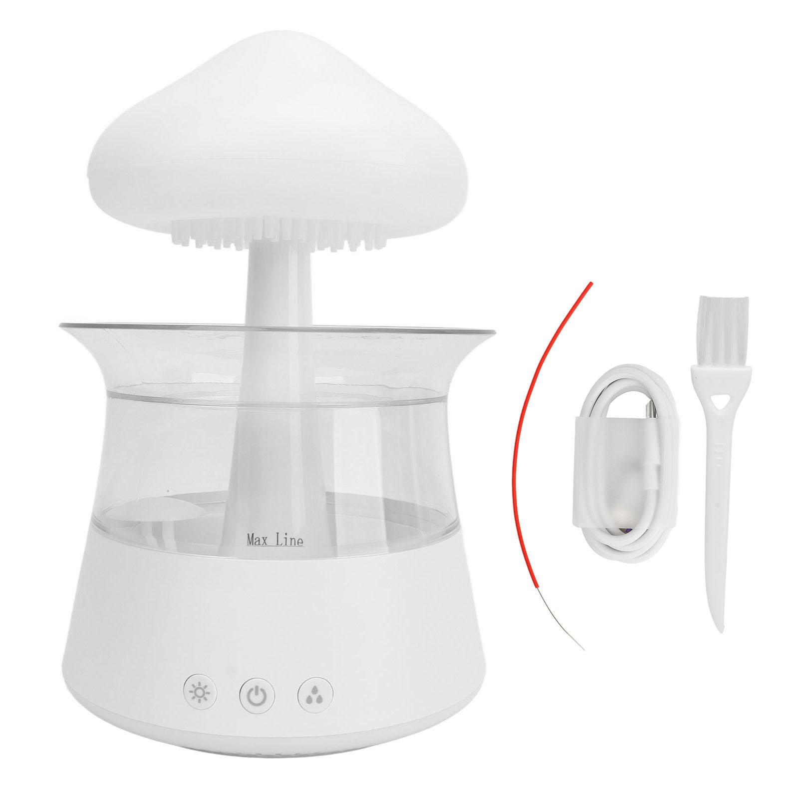 

Увлажнитель воздуха Rain Cloud Water Drip 7 меняющихся цветов Увлажнитель воздуха Rain Cloud Night Light Mushroom белый