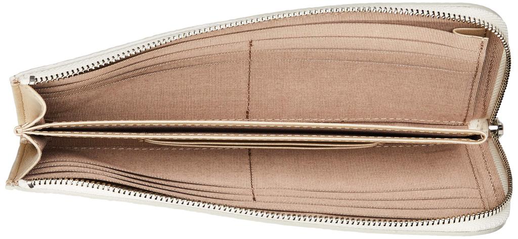 Arcan Damen Leder Große Reißverschluss Lange Geldbörse, Claire, Beige