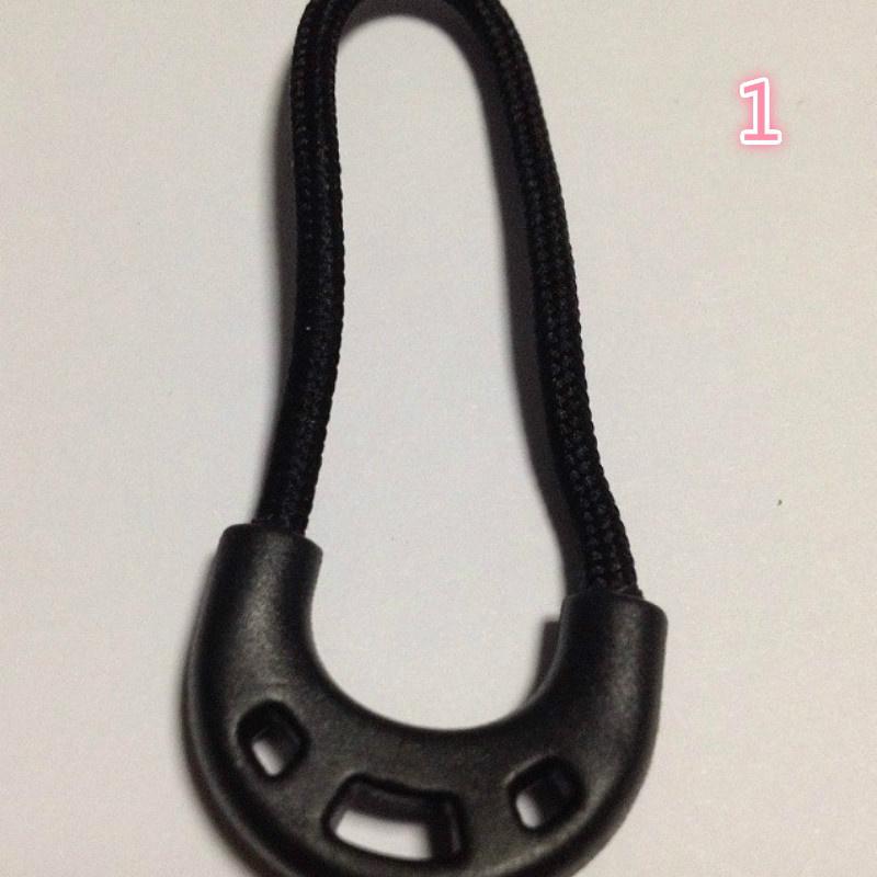 2pcs Zipper Pulls Cord Rope Ends Lock Zip Slider Replacement Fastener Loops For Clothing Bags