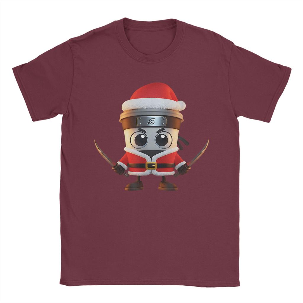 Men's T-Shirt Capuccino Assasino Italian Brainrot Xmas Santa Christmas  T-Shirts Harajuku  Summer Tees Streetwear Loose Clothes