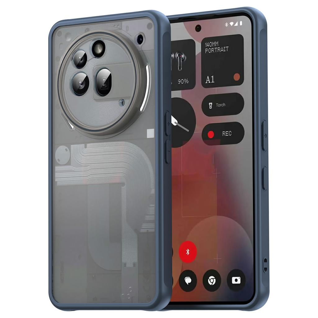 For Nothing Phone (3a) Pro Case Drop Proof Airbags Frosted Translucent PC+TPU Phone Back Cover