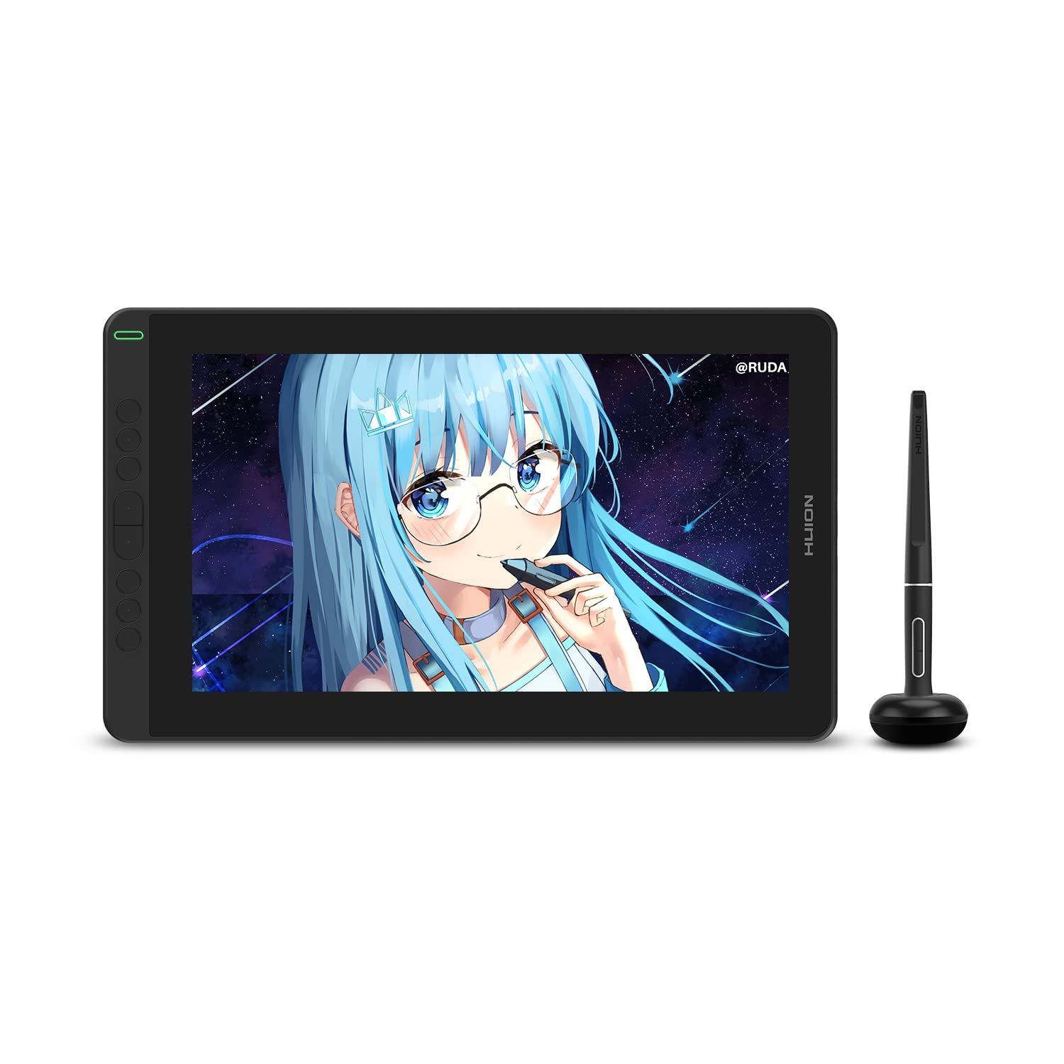 

HUION Liquid Tab Kamvas 13 inches 1920x1080 FHD Adobe color gamut Smartphone connectable 8192 levels of pressure 266PPS Full lamination No need to чорний