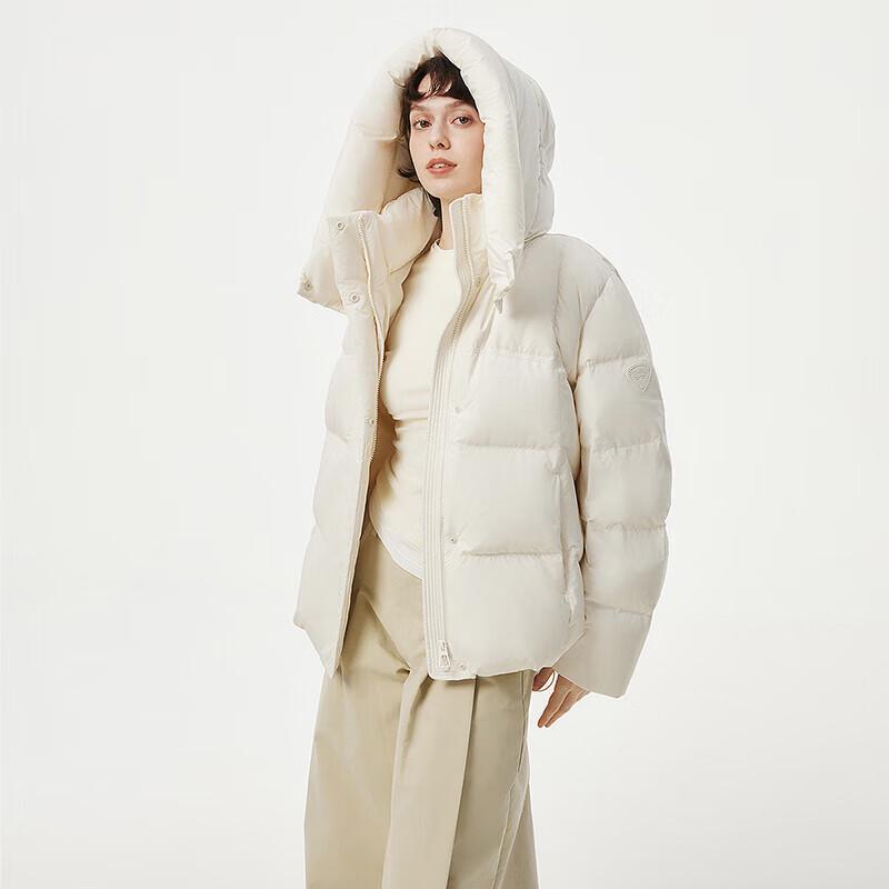 Tambor Women's Oversized Short Down Jacket with Detachable Hood