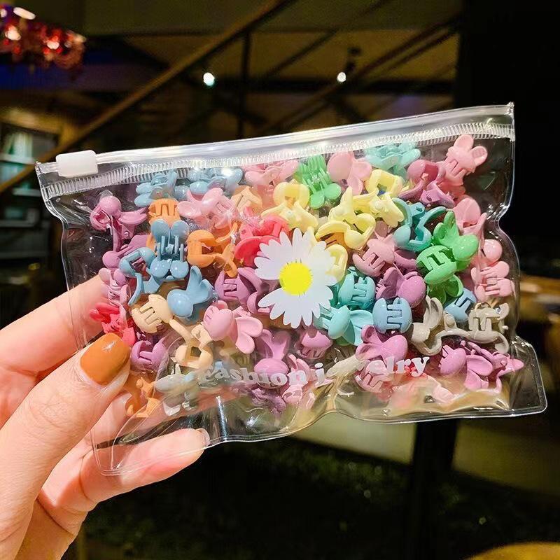Colorful Hair Flower Clips for Babies & Toddlers - Small Hairpin & Claw Clip Accessories for Girls