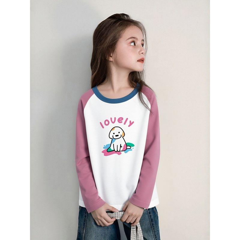 27Home Brand Children's Clothing New Product 2026 Spring Girls' Long-Sleeved T-Shirt Baby Clothes Pure Cotton Cartoon Bottoming Shirt