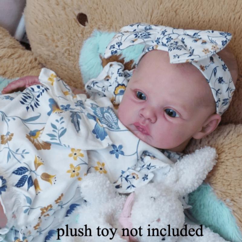 

BZDOLL 48cm Reborn Baby Doll with 3D-paint Skin and Visible Veins Soft Vinyl Limbs, Cloth Body 19inch Girl Newborn Bebe Girl Art Toy for Birthday Gift cloth body doll