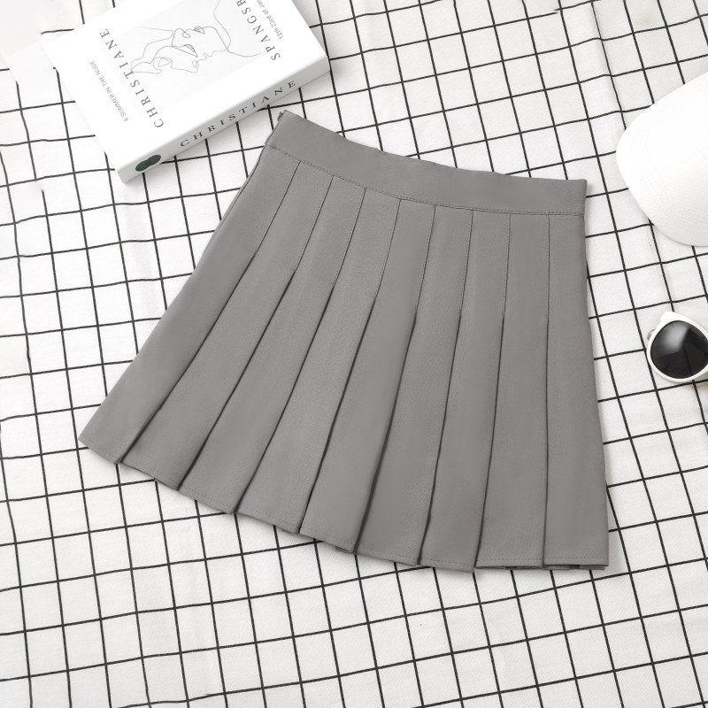 Brown Skirt Ladies Summer Clothes Women's High Waist Harajuku Korean Style Black Mini Pleated Skirt For School Girl Uniform
