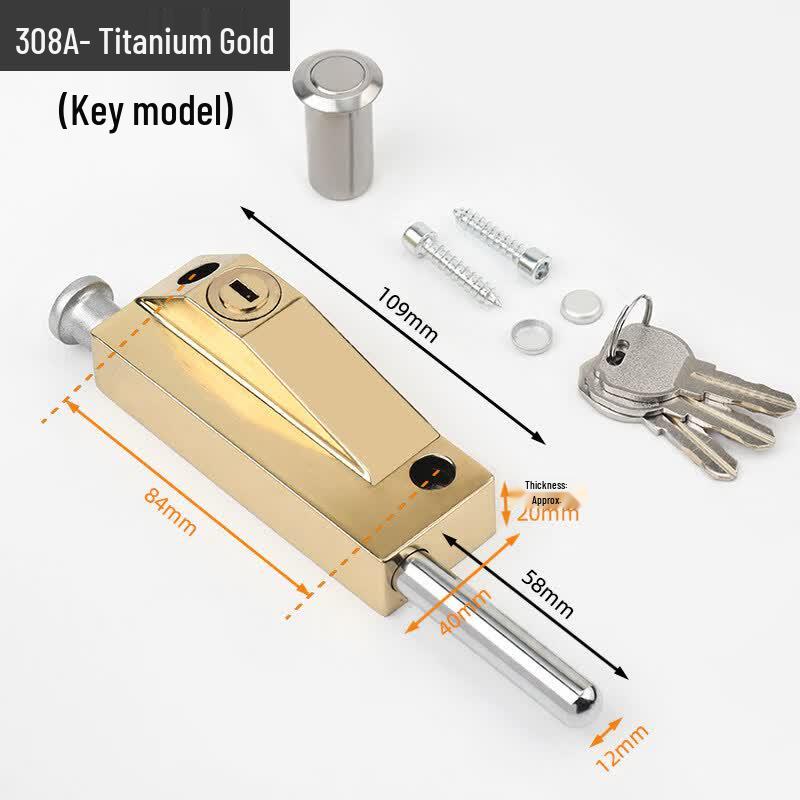 Aokewen 308A Keyed Rotating Door Floor Bolt Lock