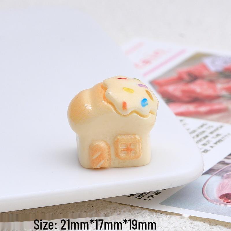Handmade Resin Accessories: DIY Shoe Buckle, Jewelry Material, 3D Cartoon, Colorful Bakery Play Items.