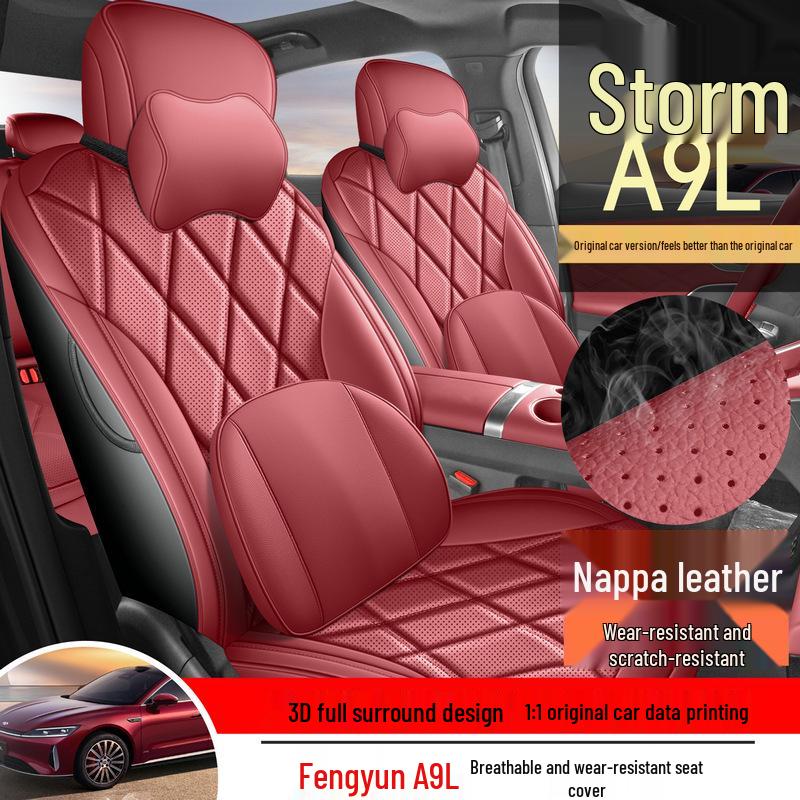 Full-Coverage Breathable Seat Covers for Chery Fengyun A9L - All-Season Car Seat Cushions