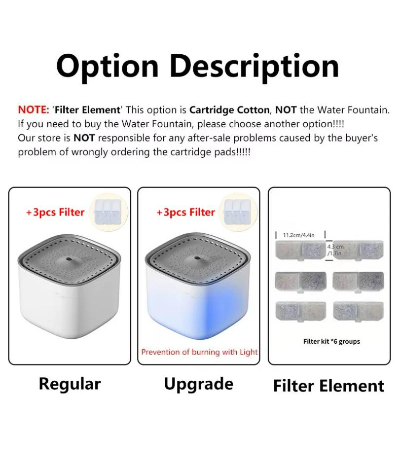 3L Automatic Pet Water Fountain with 3pcs Filter Chips Silent Drinking Dispenser for Cats & Dogs Replacement Filters for Sale