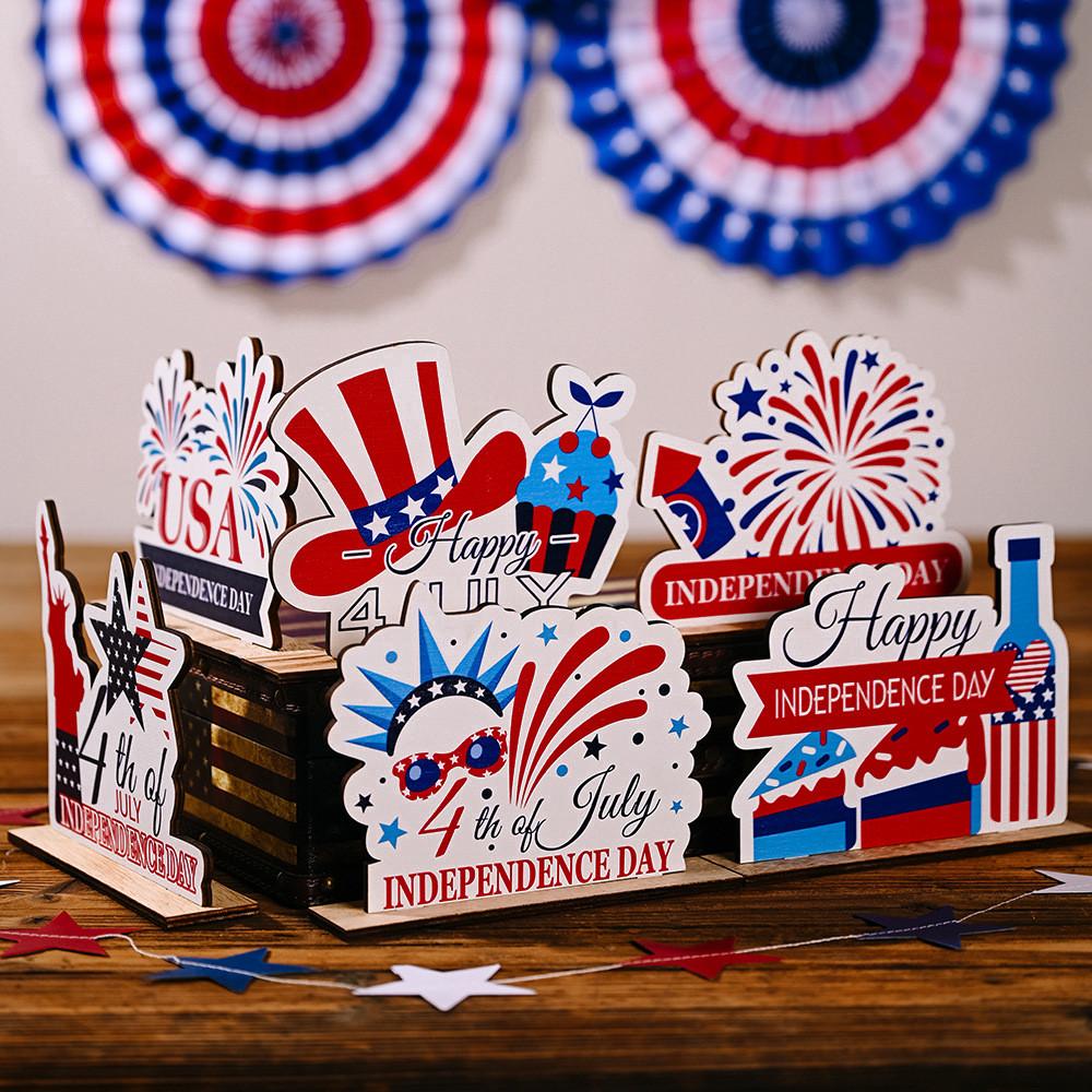 Charming Wooden Independence Day Decor Piece For Festive Home Decoration Ideas