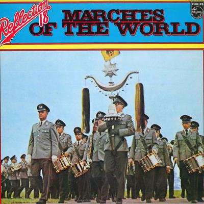 LP Record MARINES BAND OF THE ROYAL NETHERLAN - Rellection 18 Marches Of The World FDX7021 PHILIPS Japan Classical Used