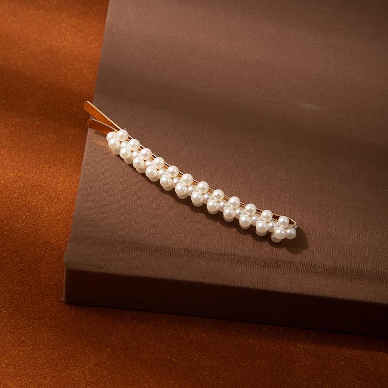 Pearl Word Clip Women'S Temperament Bangs Forehead Broken Hair Edge Clip High Sense Simple Bb Clip