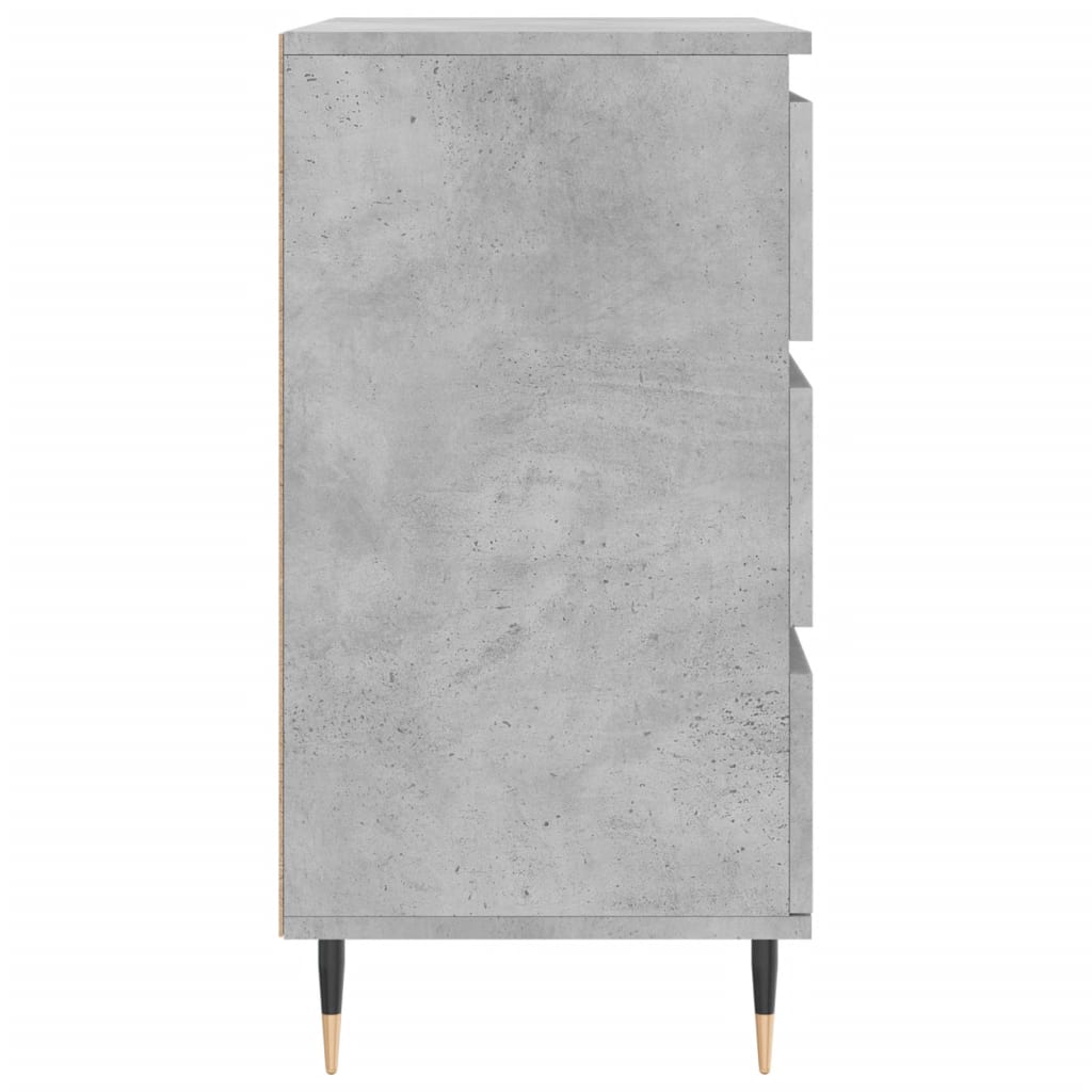 Chest of Drawers, Concrete Grey, 60X35X70 Cm, Wood-based Material