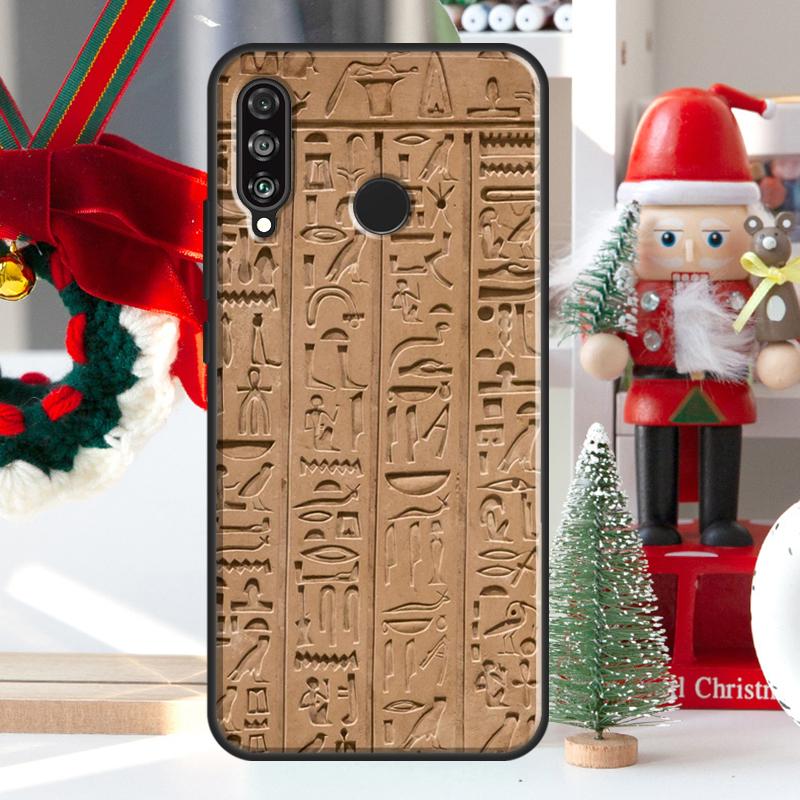 Egyptian Hieroglyphics Symbols For Huawei Nova 5T 9 10 SE 7i 8i 11i 12i Y73 Y72 Y61 Y91 Y60 Y70 Y90 P20 P40 P30 Lite Case