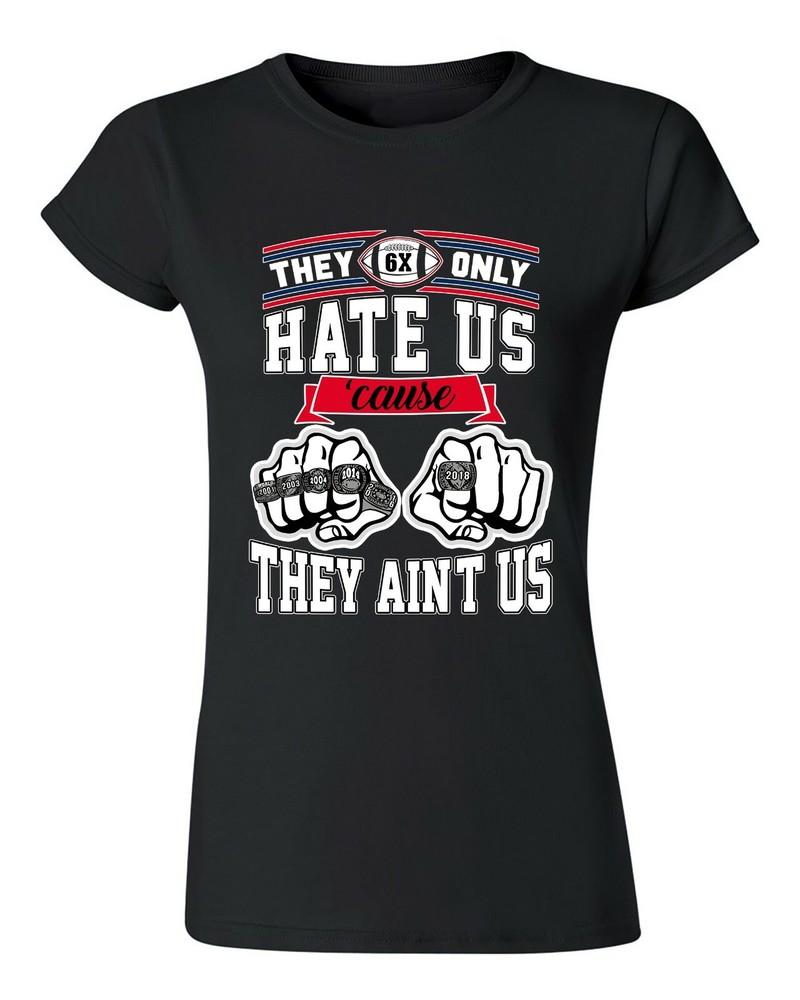 Junior They Only Hate Us Cause They Aint Us New England Football DT T-Shirt Tee Unisex T-Shirt XL