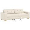 Sofa Set of 2 Beige Linen Blend Fabric