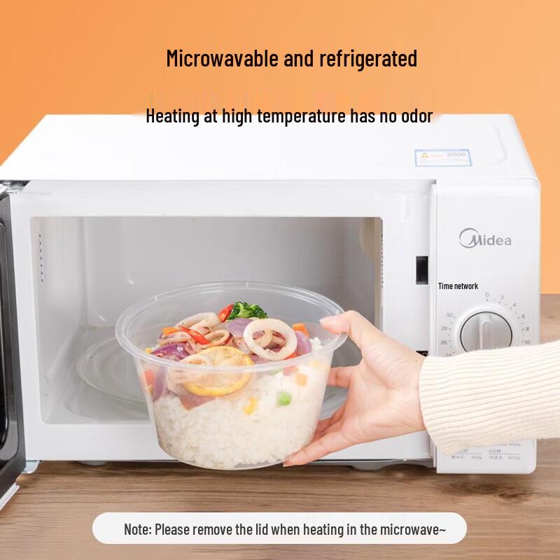 Disposable Round Plastic Food Containers with Lids